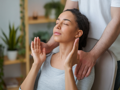 Mindful breathing and reflexology pairing for instant stress relief
