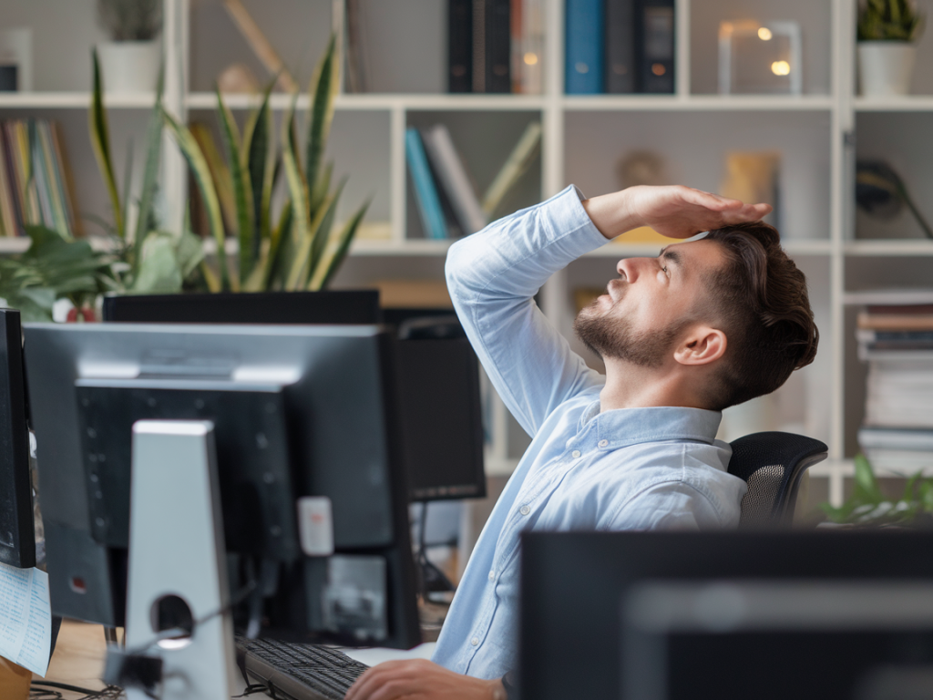A 7-minute desk reflex routine to stop tension headaches from screen glare and zoom fatigue