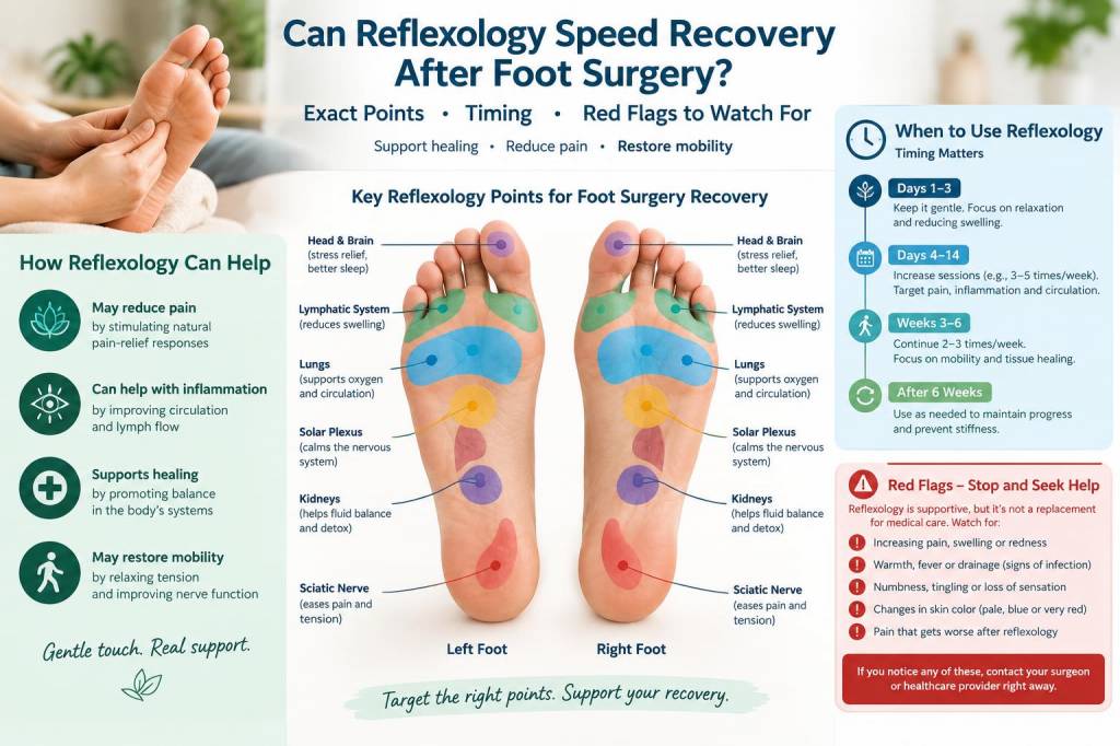 can reflexology speed recovery after foot surgery: exact points, timing and red flags to watch for